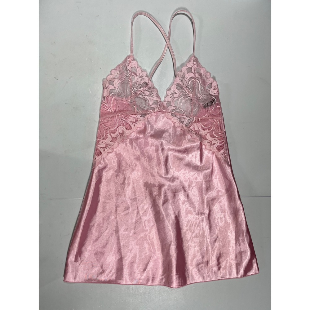 Avidlove Y2K Babydoll Fairy Satin Lace Slip Dress Chemise Nightgown Small Dainty